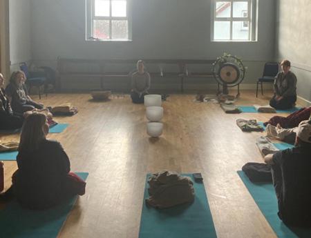 Yoga group in the Glen of Aherlow